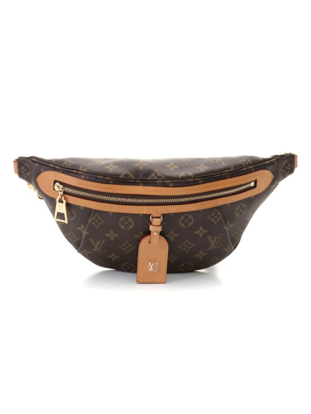 Louis Vuitton High Rise Monogram Waist Bag Canvas Brown